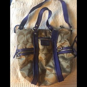 Coach purple poppy purse